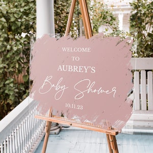 Baby Shower Welcome Sign, Acrylic Baby Shower Sign, Baby Girl Baby Shower Sign, Baby Boy Baby Shower Sign, Clear Acrylic Sign, Baby Sprinkle