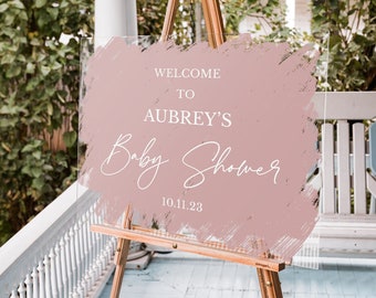 Baby Shower Welcome Sign, Acrylic Baby Shower Sign, Baby Girl Baby Shower Sign, Baby Boy Baby Shower Sign, Clear Acrylic Sign, Baby Sprinkle