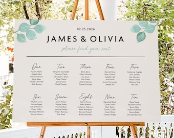 Acrylic Seating Chart, Wedding Guest Chart, Personalized Wedding Sign, Floral Wedding Welcome Sign, Guest Seating Chart, Find Your Seat