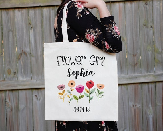 flower girl tote bags