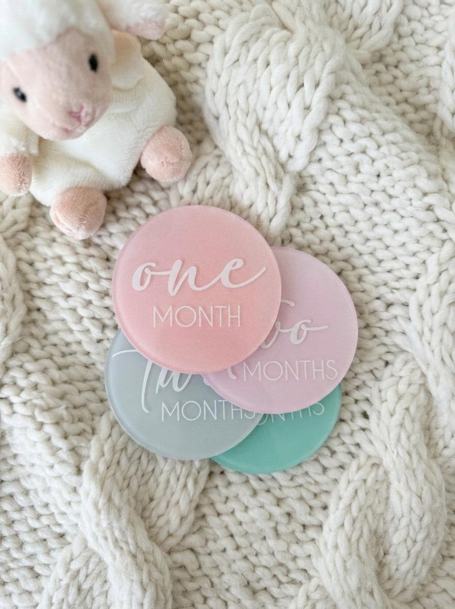 Baby Monthly Milestone Markers, Acrylic Baby Month Signs, Baby Boy ...
