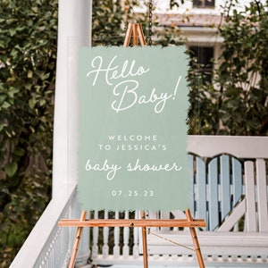 Acrylic Baby Shower Sign, Baby Shower Welcome Sign, Baby Boy, Baby Girl, Clear Acrylic Sign, Gender Reveal Baby Shower Sign image 6