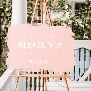 Acrylic Baby Shower Sign, Baby Shower Welcome Sign, Baby Boy, Baby Girl, Clear Acrylic Sign, Gender Reveal Baby Shower Sign image 9