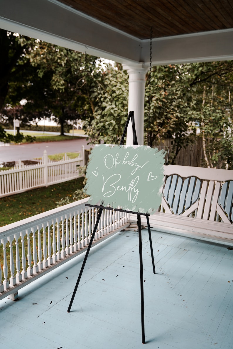 Acrylic Baby Shower Sign, Baby Shower Welcome Sign, Baby Boy, Baby Girl, Clear Acrylic Sign, Gender Reveal Baby Shower Sign image 10