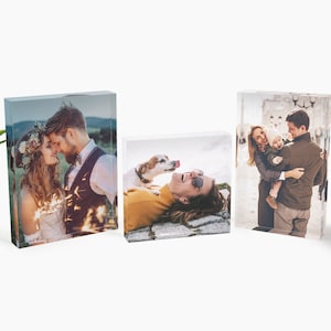 Personalized Photo Block, Photo Print Desk Frame, Custom Printed Photo, Photo on Acrylic, Custom Photo Gift, Acrylic Photo Frame