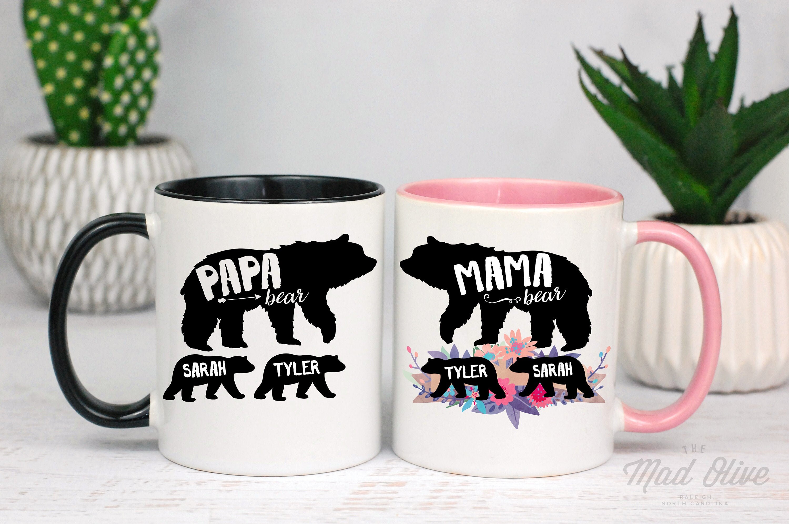 Mama Bear Papa Bear SET OF 2 Mugs Baby Shower Mug Gift for Etsy