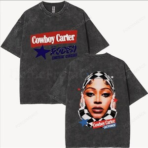 Cowboy Carter Beyonce Album Shirt - T-shirt en coton graphique streetwear vintage