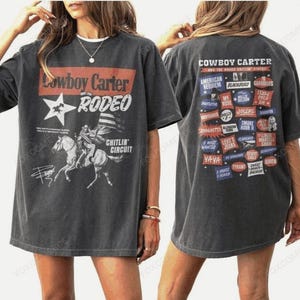 Camisa Beyoncé Cowboy Carter Dupla Face, Camiseta Estilo Jeans Retrô Levi's