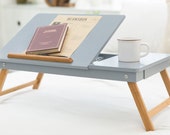 Folding Floor table low desk with a side drawer angle adjustable tablet pen book holder foldable lunch coffee table bed floor table