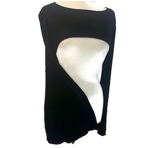 Goth Shrug Bolero Festival Wear Trad Romantic Gothic  Whimsigoth Black Knit Fabric Long Flared Bell Sleeves