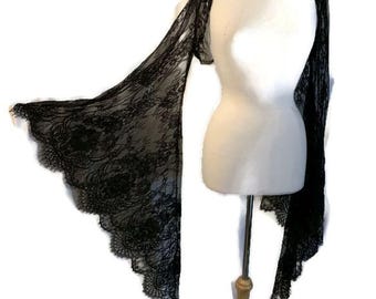 Witchy Halloween Shrug Lace Bolero Huge Flared Bell Sleeves Festival Wear Romantic Gothic Witch  Wiccan