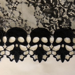 Black Skull Lace Shrug Bolero Goth Gothic Trad Romantic Witchy Witchcore Flared Bell Sleeves Floral Lace Womens S M L XL 2X 3X Plus size