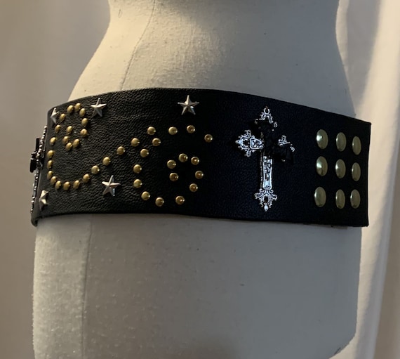 Goth Cross Belt Black Gothic Crosses Bats Stars Witch Witchy  display picture 1