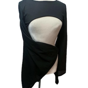 Goth Black Shrug Bolero Trad Romantic Gothic  Whimsigoth Halloween Shrug Costume Long Wide Flared Bell Sleeves Womens S M L XL 2X 3X