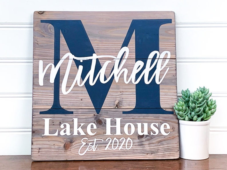 Lake Housewarming Gift Lake House Sign Nautical Decor Etsy