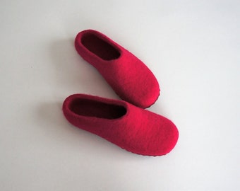 Sapatos quentes/sapatos de lã/chinelos de feltro para mulheres/lã de feltro/chinelos femininos/sapatos para casa/chinelos/sapatos para casa/feitos à mão/sapatos femininos/ideia de presente