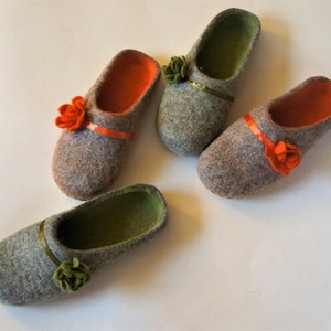 Felted Wool slippers House shoes Felt slippers Handmade slippers Felted wool slippers Felt shoes Wool shoes Felt boots Women slippers