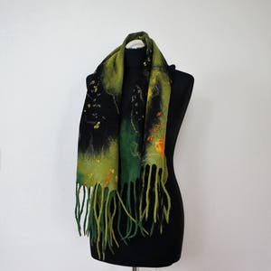 Merino wool felt scarf/Scarf for women/Handmade felt shawl/Gift for her/Felt scarves/Collars for women/Wool scarf/Shawl for women/Gift idea