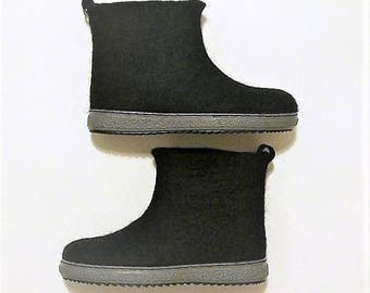 Winter boots for men or women/warm boots with rubber soles/warm winter shoes/Ankle winter unisex shoes/felt shoes/warm boots/wool shoes