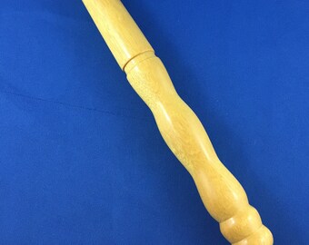Nostepinne, Yellowheart, Hand Turned, Yarn Tool, Wood