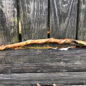 Wood wand - mystery wood, vine wrapped, crooked