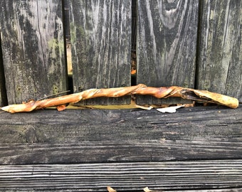 Wood wand - mystery wood, vine wrapped, crooked