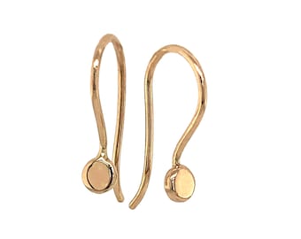 Solid Gold Circle Disc Earrings, 14k Solid Gold Earrings, Minimalist Everyday Dainty Earrings, Simple Earrings, Handmade Gift for Her