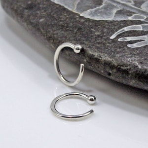 Huggie Hoop Earrings, 10mm, Sterling Silver, Small Hoop Earrings, Tiny Hoop Earrings, Sterling Hoop Earrings, Cartilage Hoop, Gift for Her