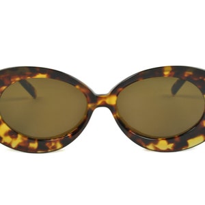 Vintage 90s French Sunglasses: Club LA Oversized Oval Concave Frame
