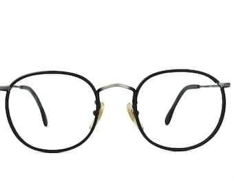 Club LA 44 Retro Rounded Square Cellulose Acetate Overlay Metal Eyeglasses Italy