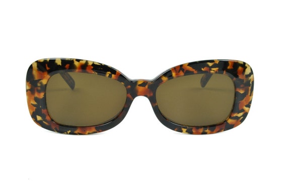 90s Rectangular Tortoise Sunglasses: Club LA 8250… - image 1