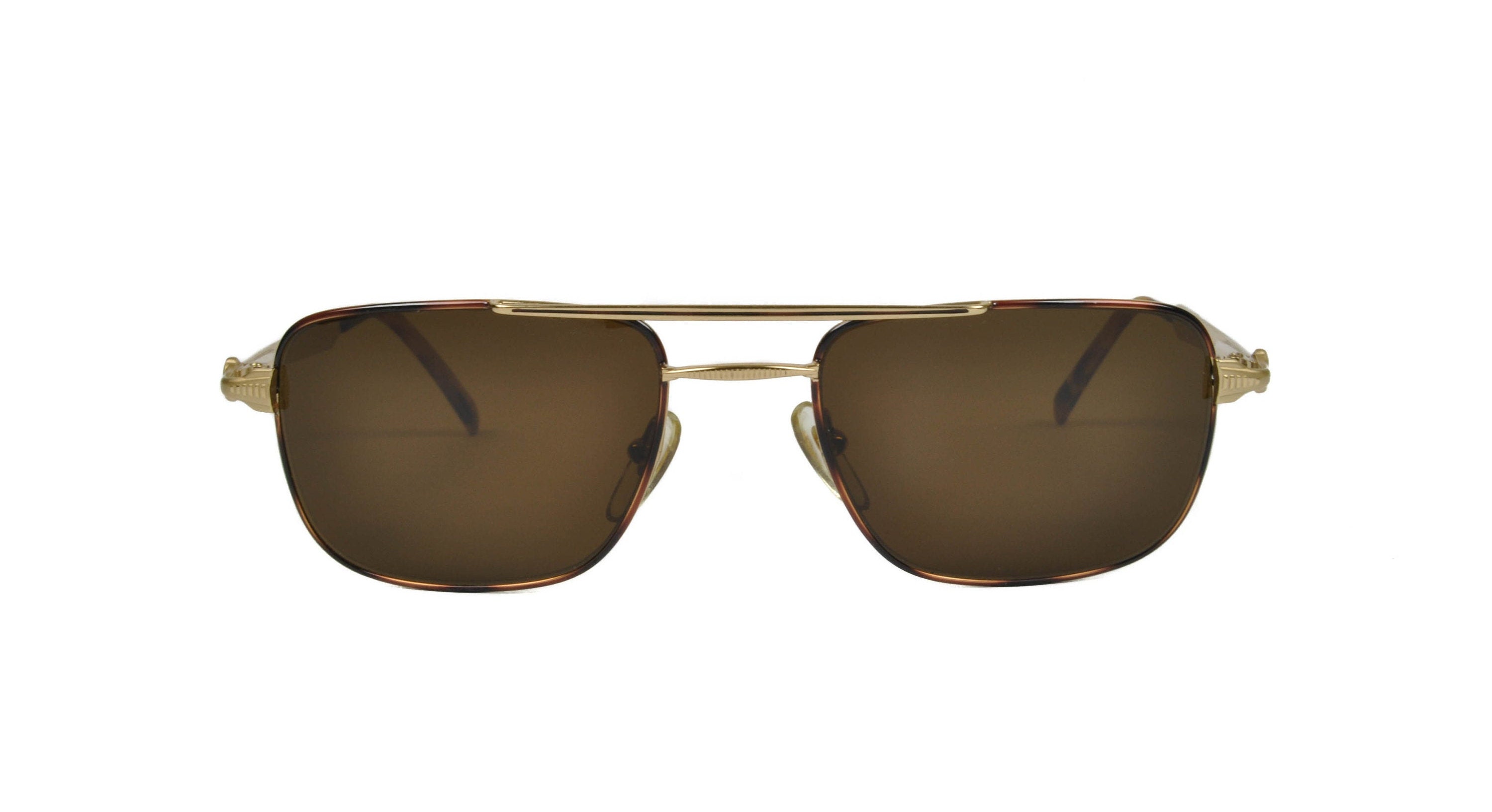 Club LA 9804 Metal Rectangular Double Bridge Retro 56mm Sunglasses