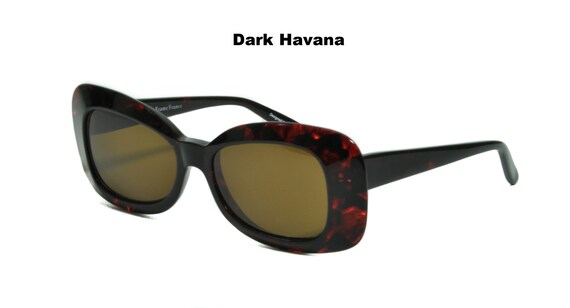 90s Rectangular Tortoise Sunglasses: Club LA 8250… - image 3