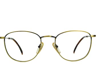 Club LA 104 Men’s Women’s Rectangular Metal Eyeglasses Vintage Frames 90’s Italy