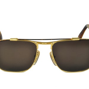 Alaska Adventure 83S Classic Vintage Large Square Double Bridge Brow Bar Metal Sunglasses
