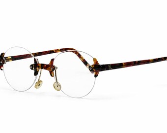 Handmade Maske Berlin German Tortoiseshell 50mm Rimless Eyeglasses
