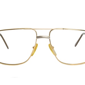 Club LA 7004 Rechteckige Große Retro Gold 63 66 mm Brillen Lange Bügel Frankreich