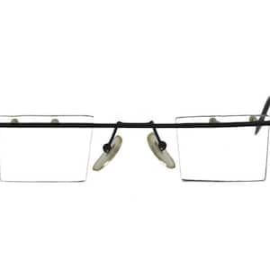 May include: Black metal frame glasses with square lenses.