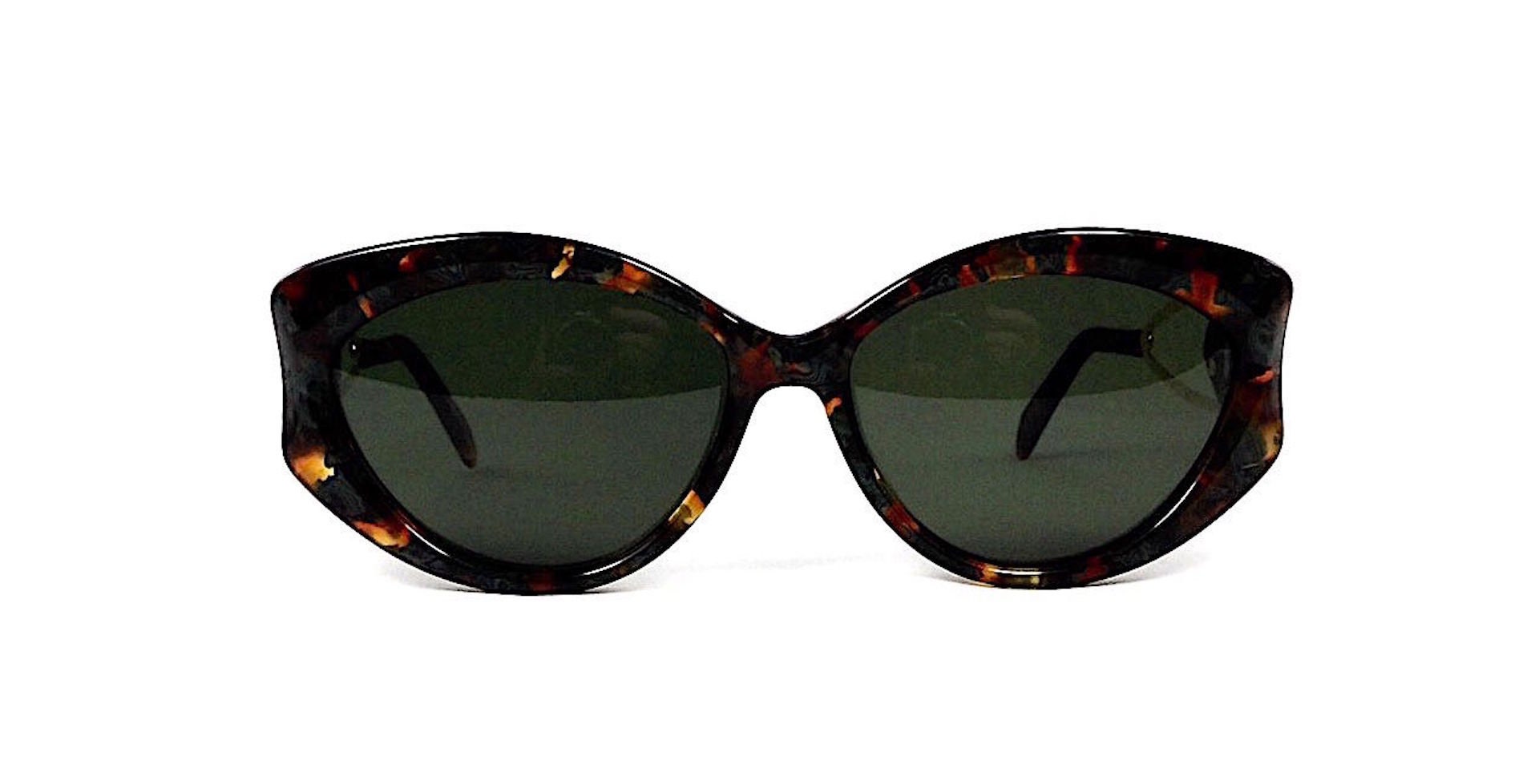 Lunettes De Soleil Roberto Capucci - Modèle 851, Grandes, Ovales En Métal, Italie, NOS (neuf Ancien Stock)