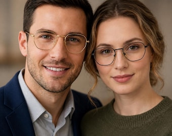 Club LA 103 Men’s Women’s Vintage Hexagon Black Gold Silver Metal 50/20 Eyeglasses