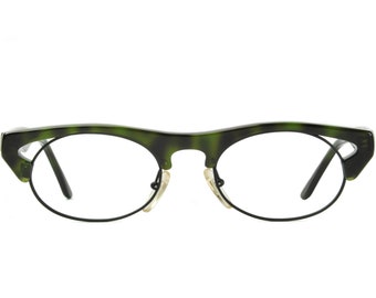 Club LA 5214 Women's Oval Keyhole Tortoise Green Combination Key Hole Bridge Statement Eyeglasses 48/20 Austria