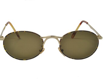 Club LA 8604 Oval Tortoise Metal Vintage European Sunglasses Italy