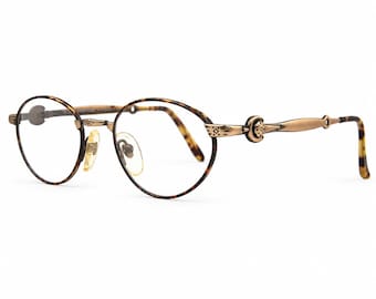 Alaska Adventure 151 Subtle Cat Eye Glasses Antique Gold Metal Frames 90s Italy