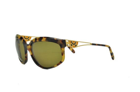 Louis Feraud Menuet Women's Beveled Butterfly Black Tortoise Sunglasses France 