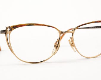 Club LA 6102 Women's Vintage Fancy Cat Eye Gold Metal Eyeglasses