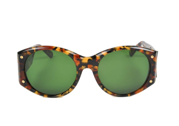 Club LA 1110 Women's Vintage Round Plastic Gold Stud Tortoise