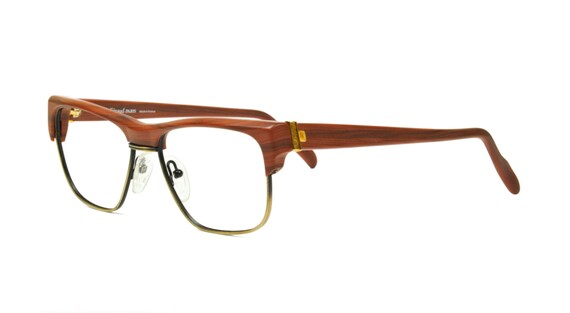 Louis Feraud Wood Eyeglasses: French Rectangular … - image 3