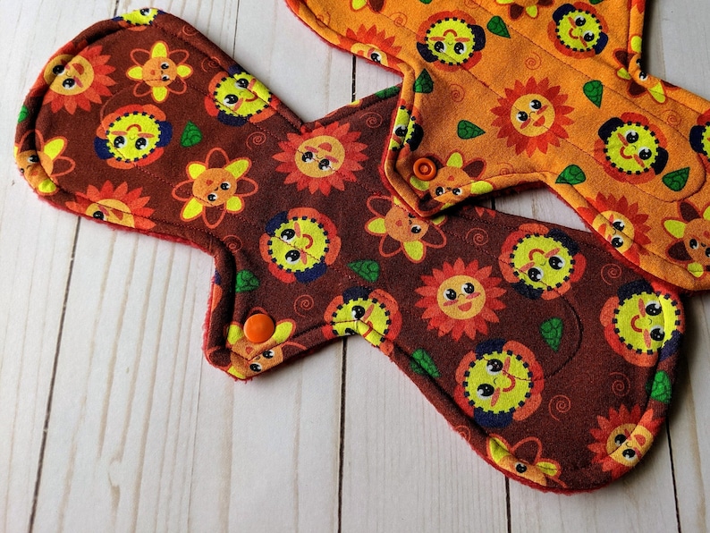 Moderate and Liner Absorbency SummerRed Reusable Menstrual Pad