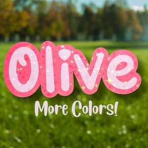 Custom Holographic Name Sticker - Personalized Decal, Two Colors, Water Bottle
