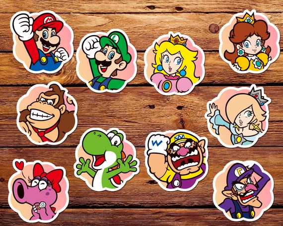 Super Mario Odyssey Kingdoms Stickers Set of 13 Vinyl 